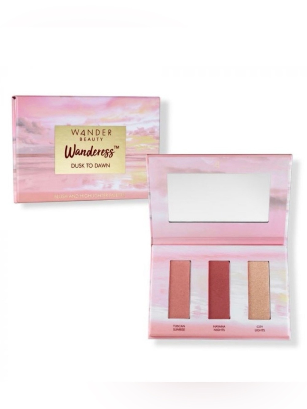 Wander Beauty Wanderess Dusk To Dawn Blush & Highlighter Palette SEALED NIB